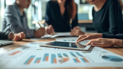 Collaborative Business Meeting Analyzing Data