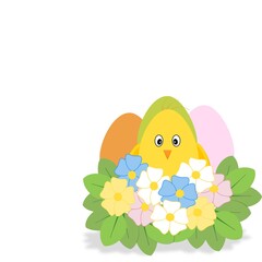 easter egg with chicken