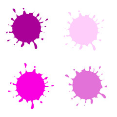 set of colorful splashes