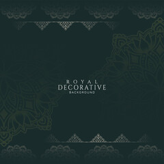 Ethnic decorative floral frame beautiful classic background