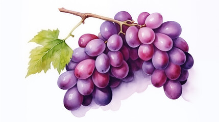 Hand drawn cartoon fresh grape illustration
