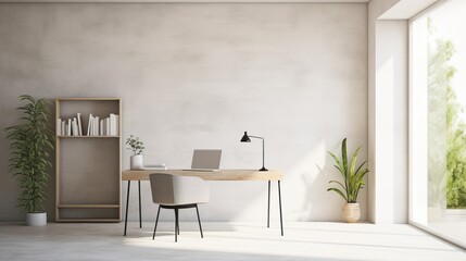 A minimalist office space with a focus on minimalism