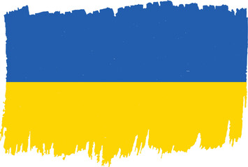 Ukraine flag in brush stroke effect