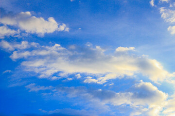 Atmosphere of the blue sky.