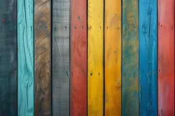 Colorful wooden wide banner background
