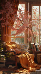 Obraz premium Interior of a house. AI generated art illustration.