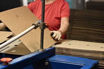 cardboard packaging box cardboard production labor business paper hands strong