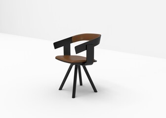 Modern Office Chair With White Background 3D Render