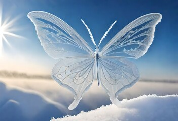 butterfly on a blue sky