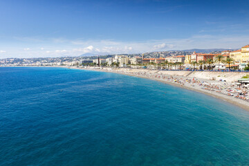 Naklejka na ściany i meble View of the coast of Nice, Côte d'Azur