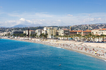 View of the coast of Nice, Côte d'Azur