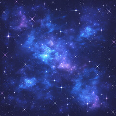 Fototapeta premium universe, stars night sky as background on a seamless tile, ai generated