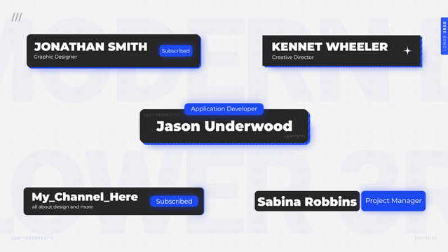 Lower Thirds: Modern