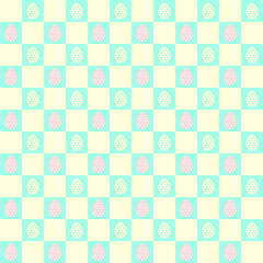 Pastel easter eggs seamless pattern.Colorful cute egg repeat pattern.Easter vector background.