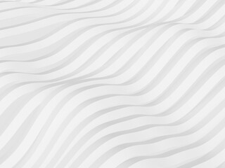 White abstract modern background with wavy lines.
