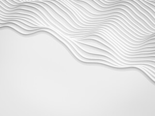 White abstract modern background with wavy lines.