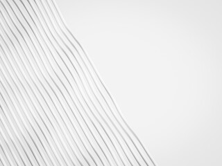 White abstract modern background with wavy lines.