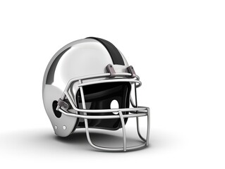 Football helmet on white background