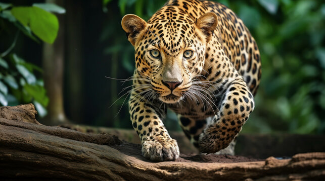 leopard in the zoo   high definition(hd) photographic creative image
