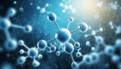 Foto op Plexiglas 152879 3d illustration of molecule model science background wit © Richard