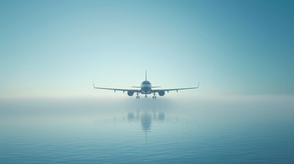 Minimalist backdrop reflecting the simplicity and efficiency of modern air transportation