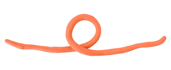 Obraz premium Orange plasticine isolated on transparent background.
