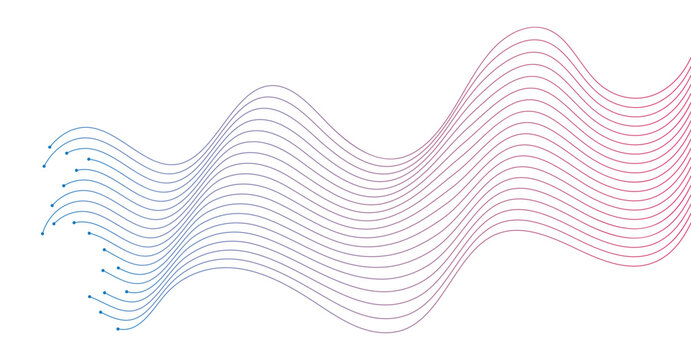 abstract wavy lines background element. Suitable for AI, tech, network, science, digital technology theme