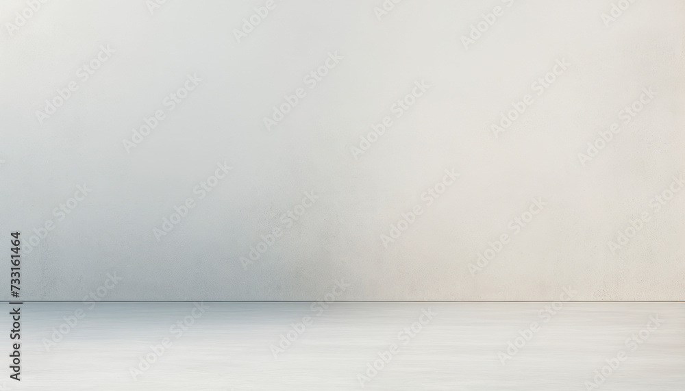 Poster minimalist empty white room with smooth flooring. clean design. generative ai