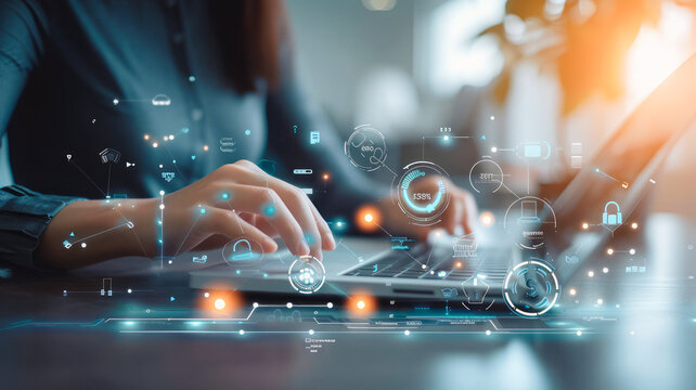 
Efficiency, speed, and cost reduction: A woman leads in cost and product quality management. Planning a robust marketing strategy for achieving high quality and efficient business operations.