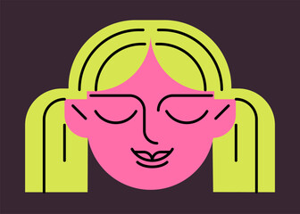 Stylized creative portrait of woman