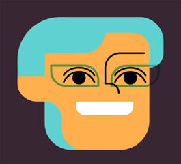 Stylized creative portrait of man