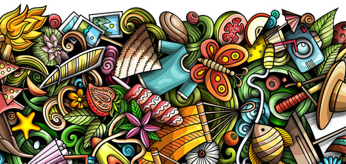 Summer cartoon banner design