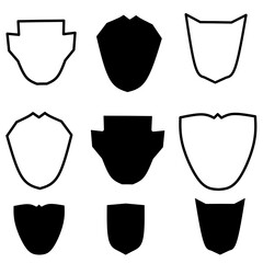 set of shield icons