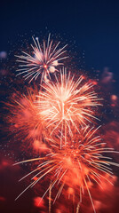 Obraz premium Fireworks festive holidays celebration concept.