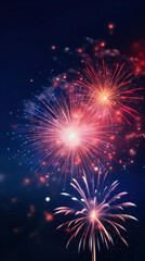 Fototapeta na wymiar Fireworks festive holidays celebration concept.