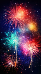 Fototapeta premium Fireworks festive holidays celebration concept.