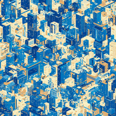 Fototapeta premium futuristic digital platinum pattern as background on a seamless tile, ai generated