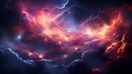  A surrealistic neon pink galaxy with swirling cosmic clouds ©  ALLAH LOVE