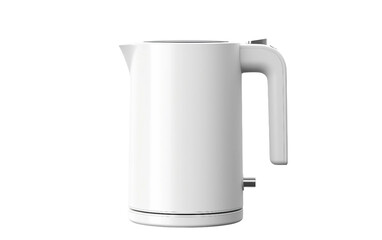 Minimalist Electric Kettle Isolated on Transparent Background PNG.