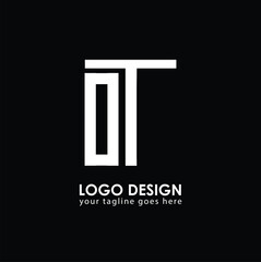 OT OT Logo Design, Creative Minimal Letter OT OT Monogram