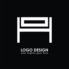 Fototapeta na wymiar HO OH Logo Design, Creative Minimal Letter OH HO Monogram