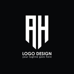 AH AH Logo Design, Creative Minimal Letter AH AH Monogram