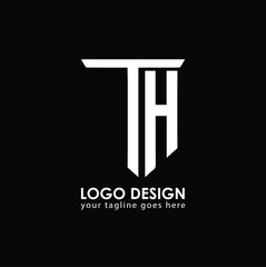 TH TH Logo Design, Creative Minimal Letter TH TH Monogram