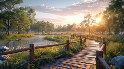 Fototapeta premium Wild Revival: Expansive Wildlife Habitat Restoration