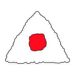 不格好な梅干し入りおにぎり