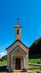 Close up view of small chapel in small village of Wagna in the district of Leibnitz in Austrian state of Styria. The ancient Roman town of Flavia Solva lies near what is today Wagna. Wine region