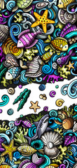 Underwater cartoon banner
