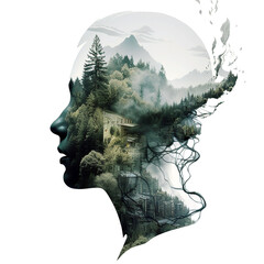 women head with Forest 12f