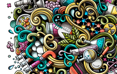 Science cartoon banner design © balabolka