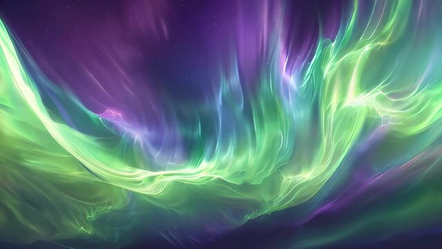 Colorful abstract background - computer-generated image. Fractal art: aurora borealis.